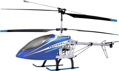 Helicopter teleguider bleu complet