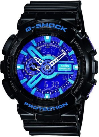 Montre g-shock bra noir fond bleu