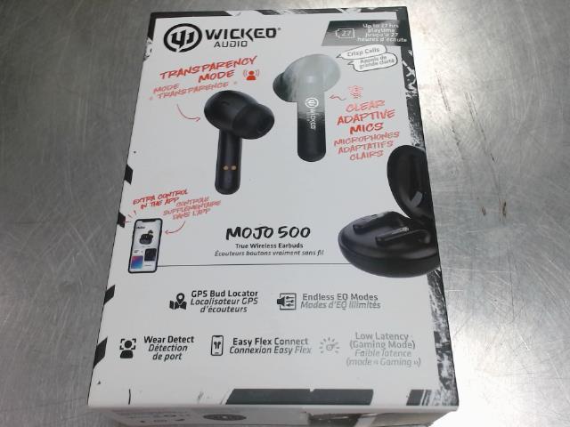 Earbuds wicked audio mojo500 neuf