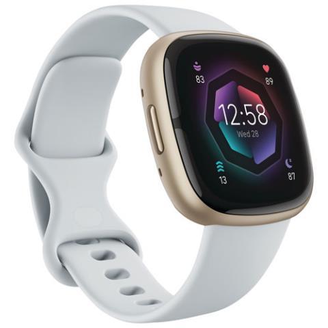 Fitbit white smart watch with charger