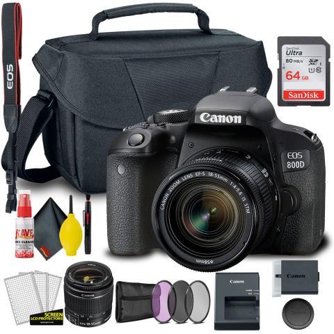 Camera canon eos800d with bag/accessor.