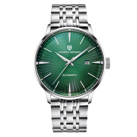 Montre bracelet metal vert interne