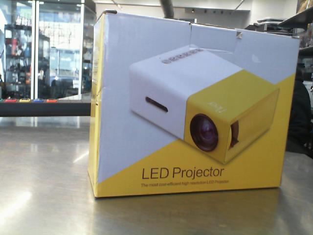 Led projector in box yellow