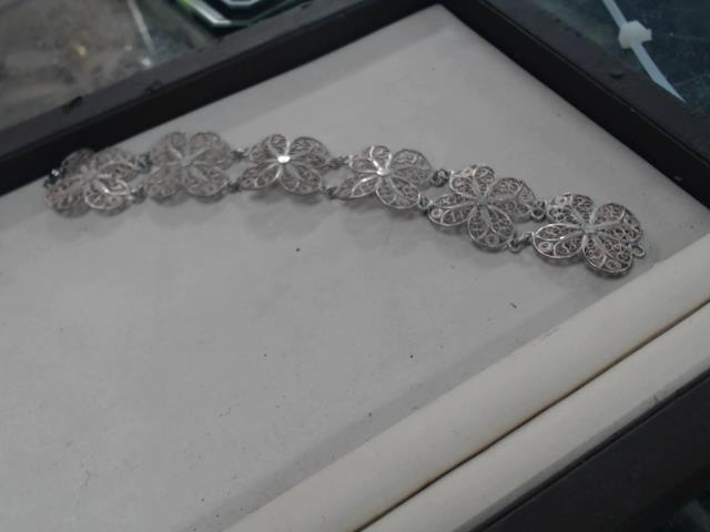 Bracelet en silver fleur