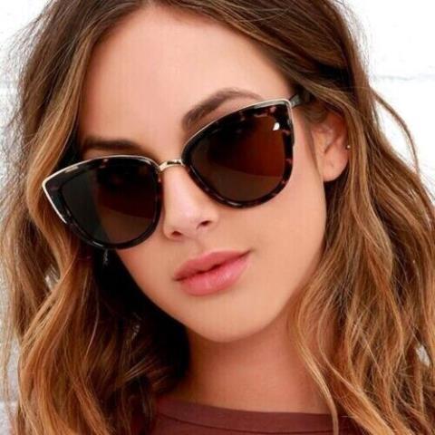 Lunette soleil femme marron leopard