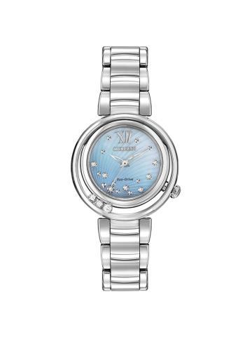 Petite montre stainless bleu diams