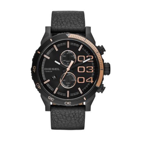 Montre diesel noir bracelet en cuir