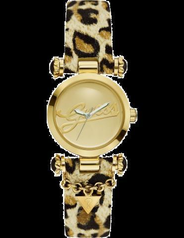 Montre guess doreee brac leopard