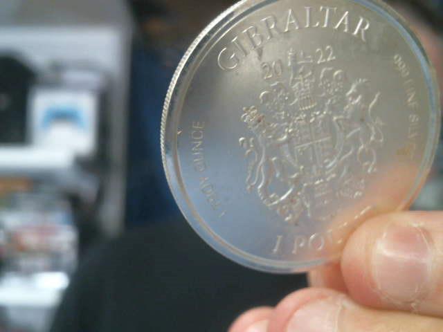 Gibraltar 1 pound .999 fine silver