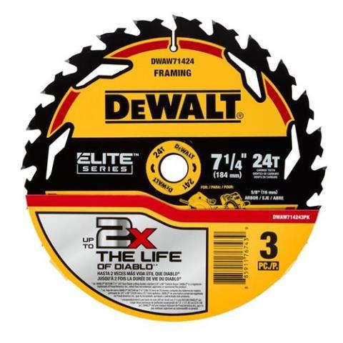 Elites series blade 7 1/4 24t 3pcs