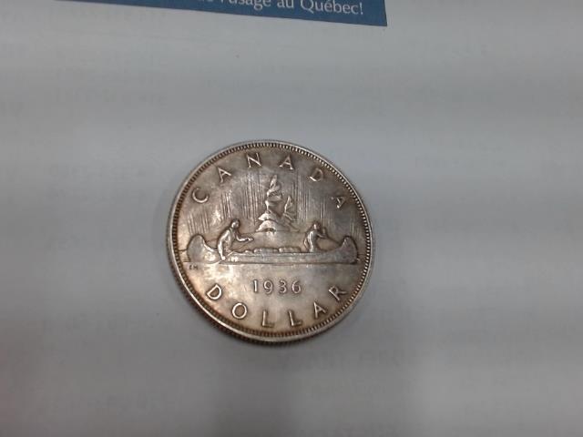 Dollar 1936 canada silver(clean/23.25g)