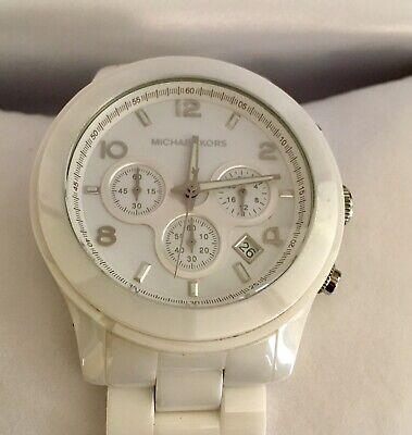 Miachel kors all white ceramic watch