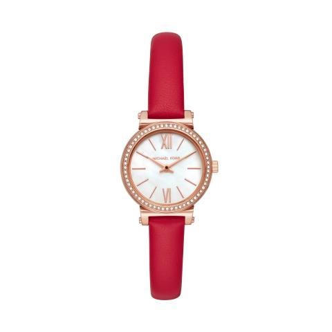 Montre miniature pour femme rouge