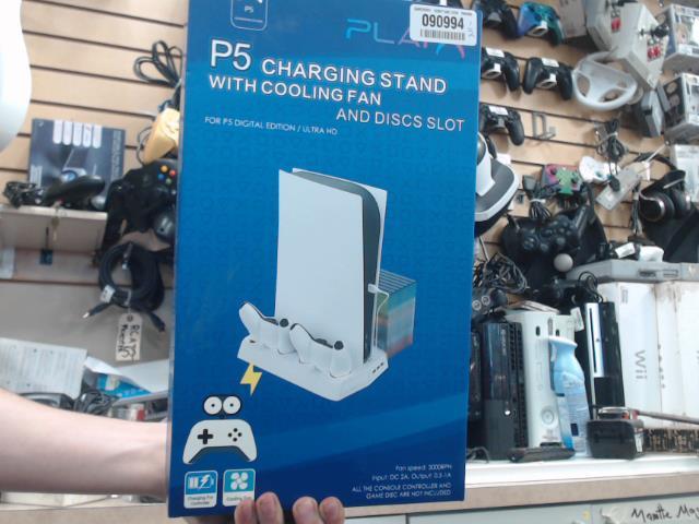 Ps5 stand with cooling fan