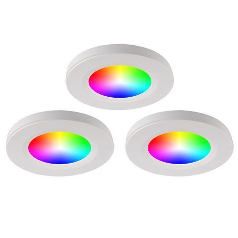 Pack de 3 lumieres led multicolore  neuf