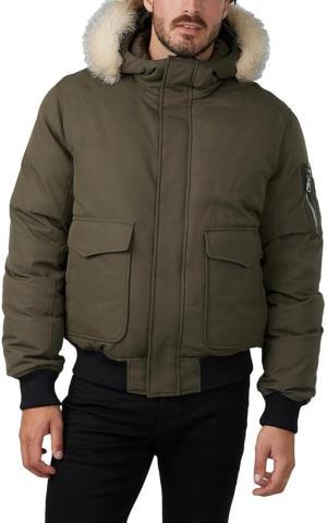 Manteau pajar vert avec fur