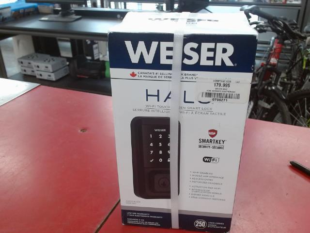 Serrure weiser halo noir mat neuf