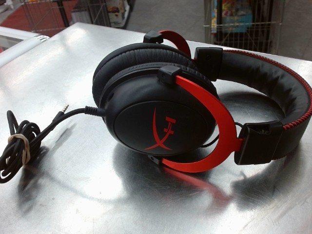 Casque dcoute filaire rouge
