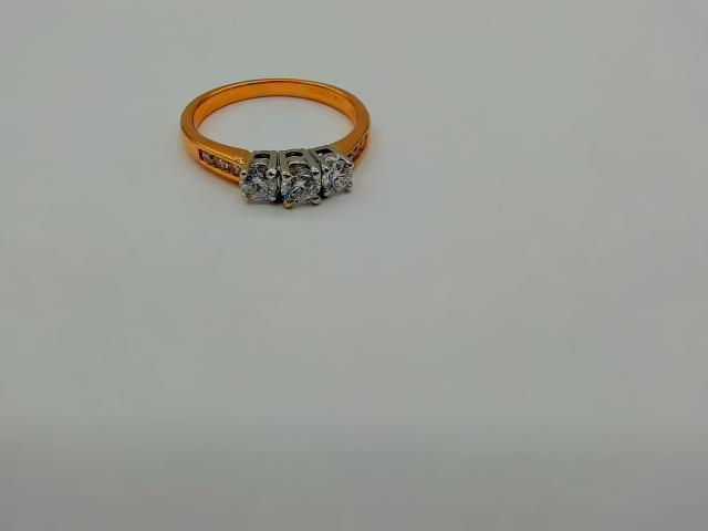 BAGUE DIAM EN OR 14KT