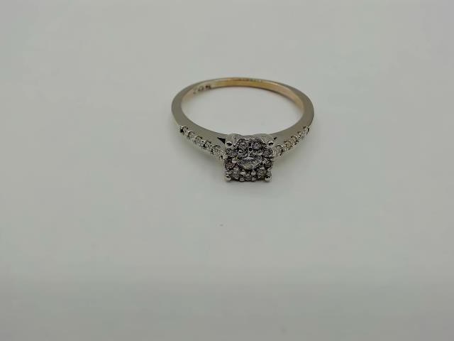 BAGUE DIAM EN OR 10KT