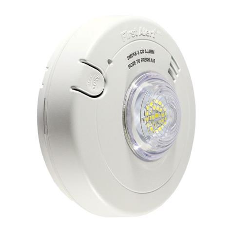 Combination alarm with led strobe
