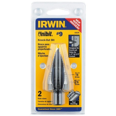 High speed steel #9 step drill bit