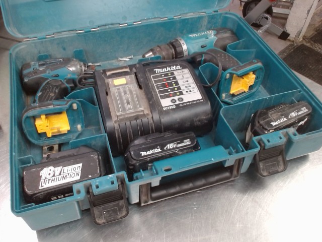Kit impact+drill=3batt+chargeur