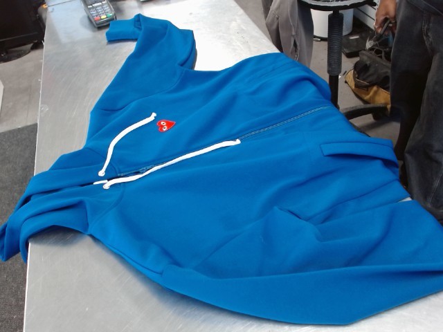 Hoodie comme des garcons bleu xl new