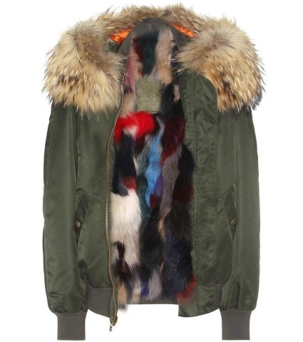Fox lined bomber jacket