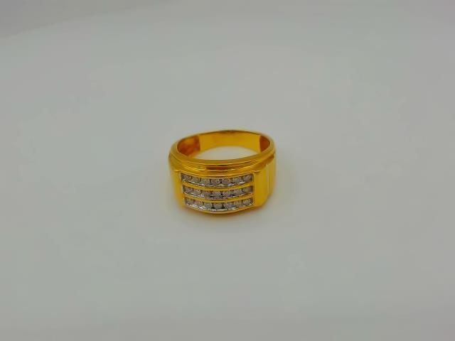 BAGUE EN OR 10KT AVEC DIAM 
