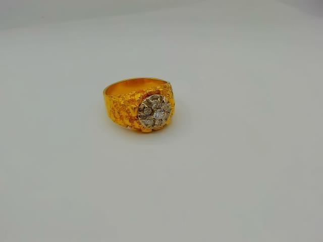 BAGUE EN OR 10KT AVEC DIAM 