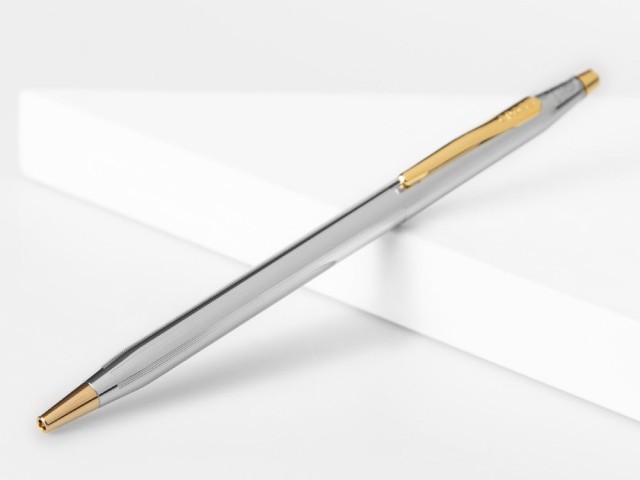Stylo en argent et or