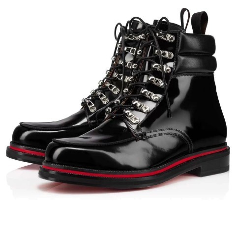 Botte alopista black leather combat