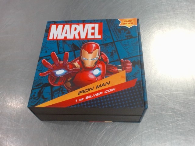 Iron man silver coin 1oz+boitier