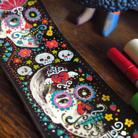 Guitar strap dia de los muertes