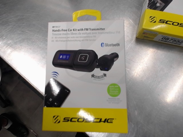 Hands-free car kit with fm transmitter