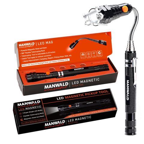 Led magnetic pickup tool