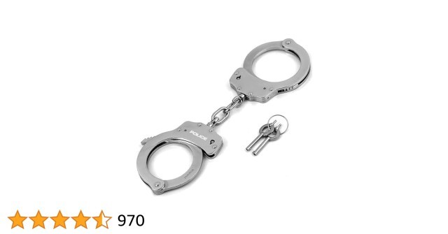 Hand cuffs silver tone no acc