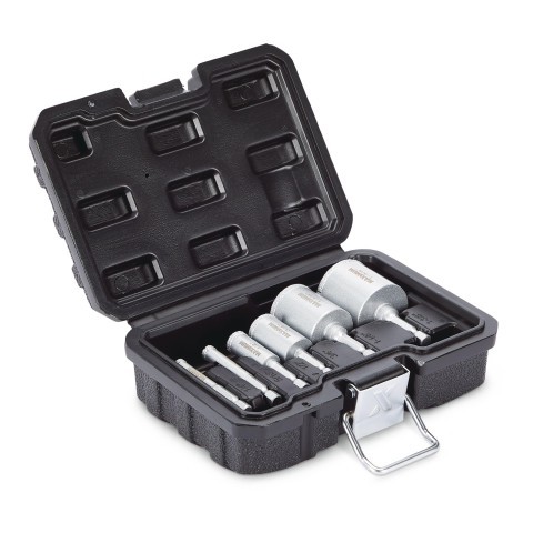 Maximum diamond grit hole saw set