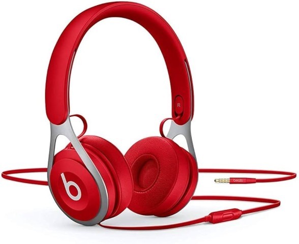 Headset beats by dr dre red wired in box