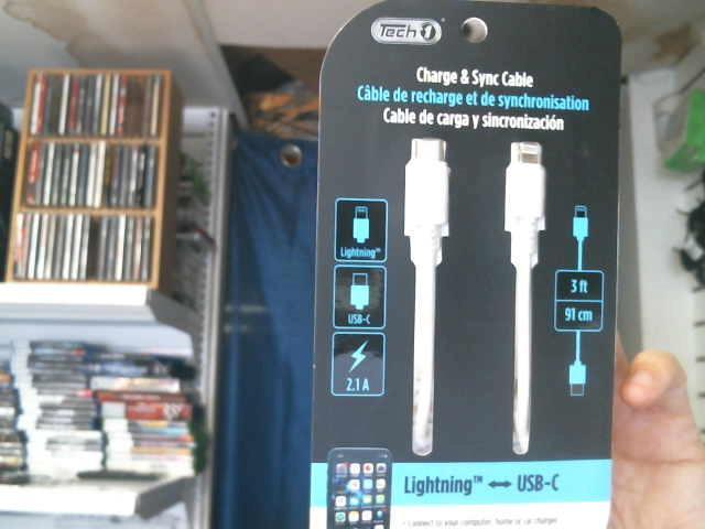 Cable de recharge ligntning-usb-c