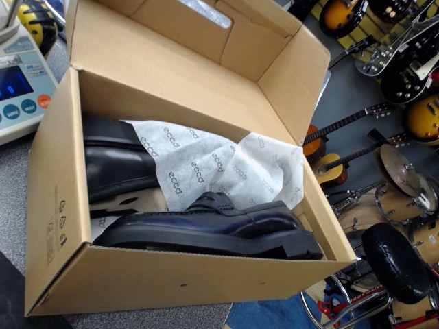 Souliers noir cuire