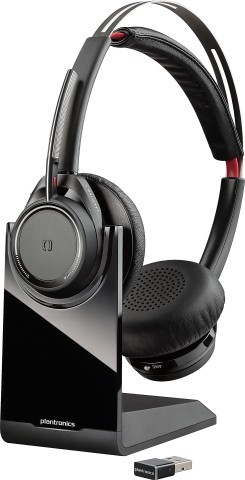 Casque voyager avec base plantronic