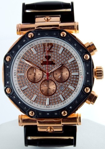 Montre plaquer or contour noir