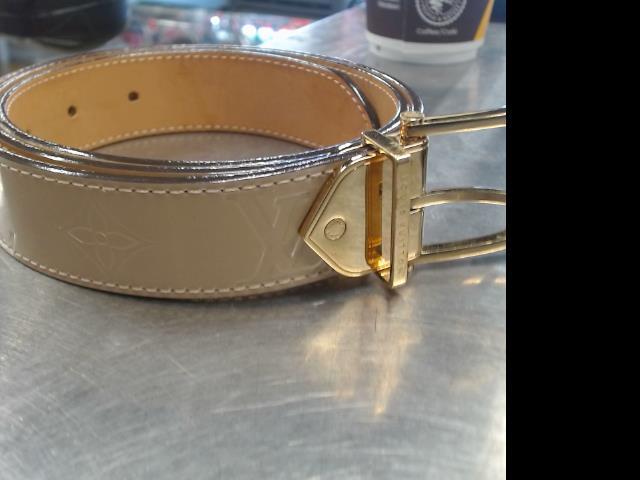 Belt lv vernis monogram 90/36 beige