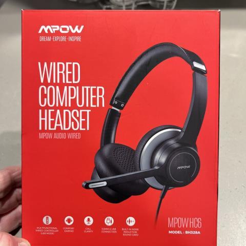 Wired computer headset