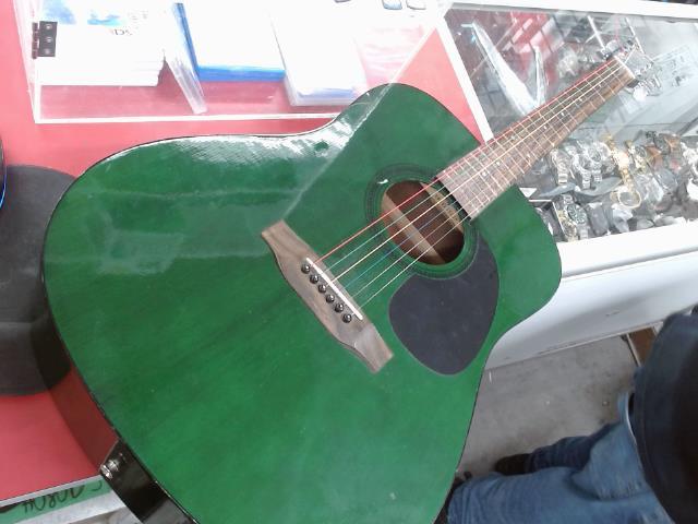 Guitare acoustique vert ss acc
