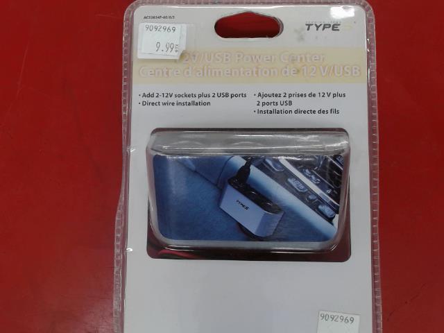 Centre alimentation 12v/usb neuf/new