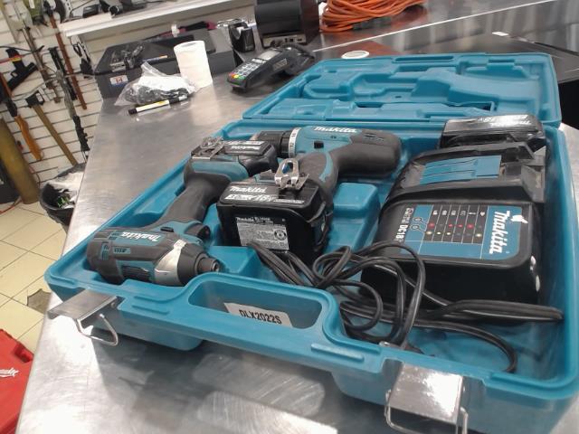 Kit drill impact chargeur 2 batterie