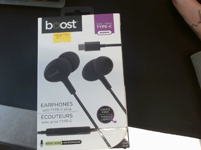Wired type c headphones